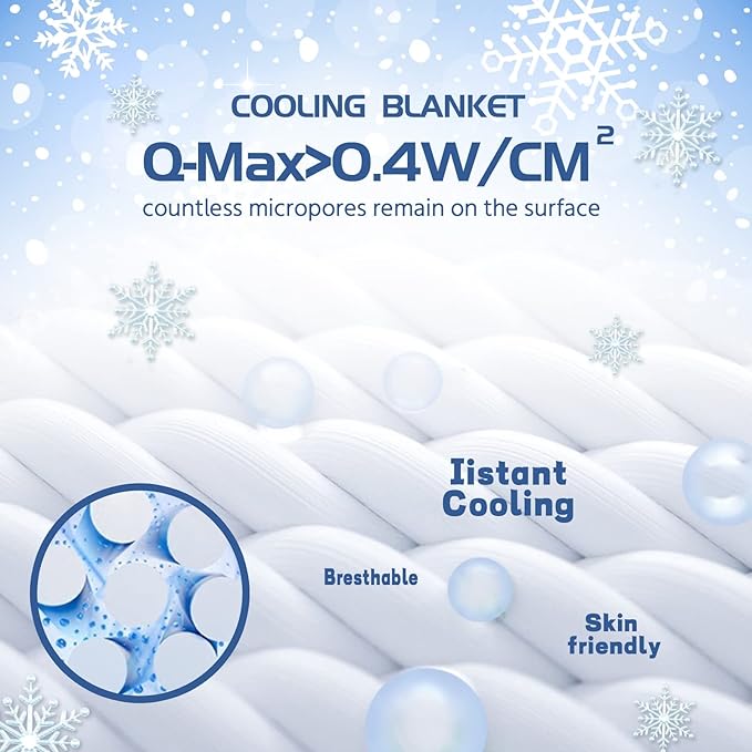 Cooling Blanket for Hot Sleepers,Glow in The Dark Blanket Unicorns Gifts for Girls,Girls Toys for 1-10 Year Old Girl Gifts,Q-Max>0.4 Arc-Chill Cooling Fiber,Soft Blankets for Boy Girl,50x60In