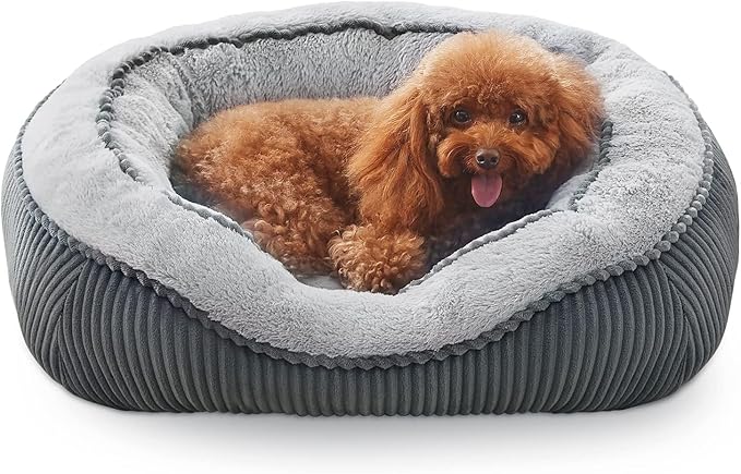 SIWA MARY Dog Beds for Small Medium Large Dogs & Cats. Washable Pet Bed, Orthopedic Dog Sofa Bed, Luxury Wide Side Fancy Design, Soft Calming Sleeping Warming Puppy Bed, Anti-Slip Bottom