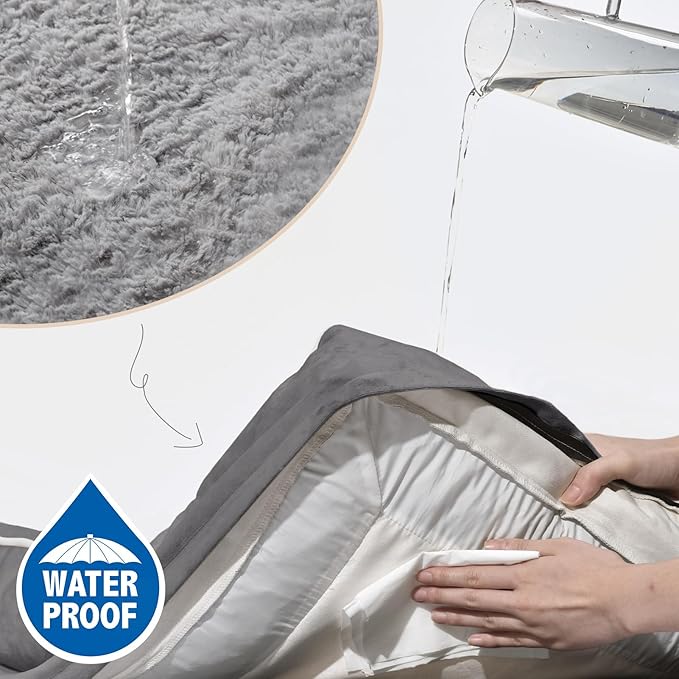 Comfort Expression Orthopedic Dog Bed for Extra Large Dogs 42x30 Inch, Waterproof Supportive Egg Crate Foam XL Pet Bed with Removable Bolsters, Dog Couch with Washable Cover & Non-Slip Bottom, Grey