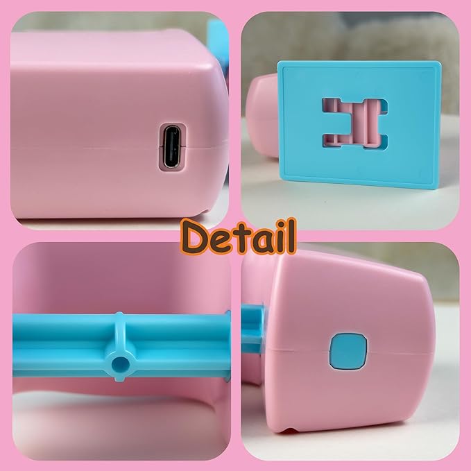 Interactive Hanging Cat Retractable String Toys for Indoor Kittens and Bored Adult Cats with 3 Flying Feathers, Automatic Electric Teaser for Enrichment and Chase, Rechargeable, Pink