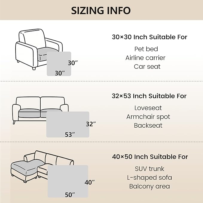 gogobunny 3X Stronger Waterproof Pet Blanket, Scratch Proof Furniture Protector for Dogs Cats, Reversible Cover 32x53 Inch, Dark Stone