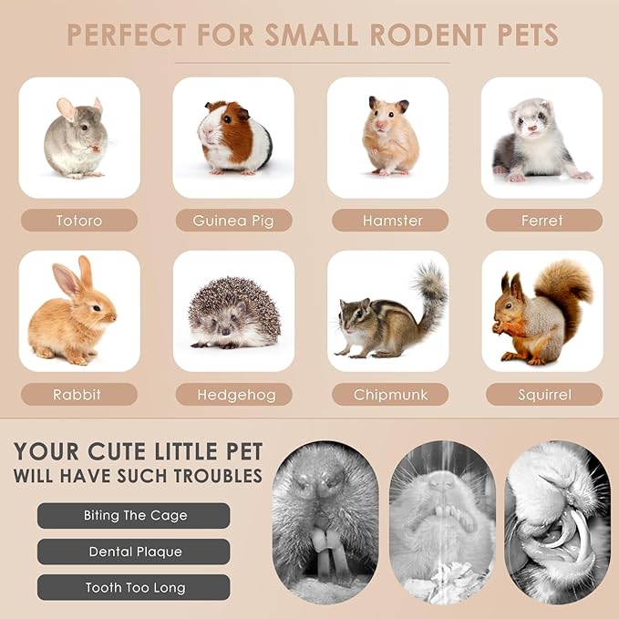 Bissap 3 PCS Rabbit Chew Toy, Bunny Cage Hanging Chew Toys Treats Rattan Ring with Snacks Water Grass Wooden Block Carrot for Guinea Pigs Chinchillas Hamsters Rats and Other Small Pets Teeth Grinding