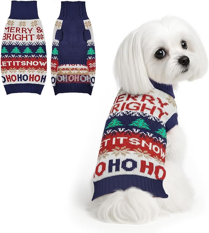 Dog Sweater Small Winter Clothes Sweaters pet Warm Puppy Medium Fleece Soft Turtleneck Pullover Large Girl Frenchie Clothes Puppy Clothes for Small Dogs Girl