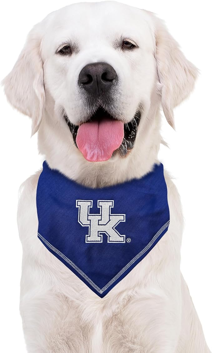 Pets First NCAA Kentucky Wildcats TIE Bandana, Size Large/X-Large. Dog Bandana Scarf Bib for Pet Cat Dog. The Ultimate Game-Day, Party Bandana