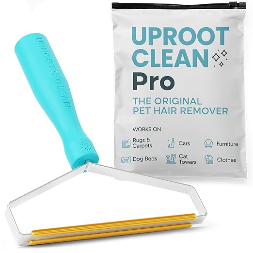 Uproot Cleaner Pro Pet Hair Removal Tool - Special Dog Hair Remover Multi Fabric Edge and Carpet Rake by Uproot Clean - Cat Fur Remover for Couch, Pet Towers, Rugs, Cat Mats and Trunks & Much More
