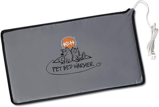 K&H Pet Products Pet Bed Warmer, Turn Any Pet Bed Into a Heated Cat or Dog Bed, Waterproof Indoor Heated Warming Pad Insert, Automatic Temperature, Safety Listed - Extra-Large 26.5 X 16.75in Gray