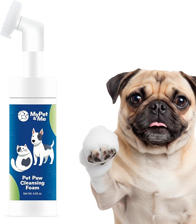 MyPet&Me - Dog Paw Cleaner - Foaming Cleanser for Easy Cleaning - No-Rinse Dog Paw Washer - Gentle Foot Cleaner for Dogs - Paw Wash for Small & Large Dogs - 4.05 oz