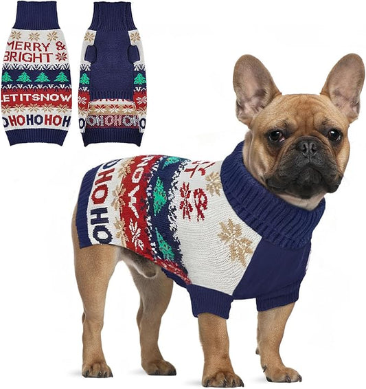 Dog Sweater Small Winter Clothes Sweaters pet Warm Puppy Medium Fleece Soft Turtleneck Pullover Large Girl Frenchie Clothes Puppy Clothes for Small Dogs Girl