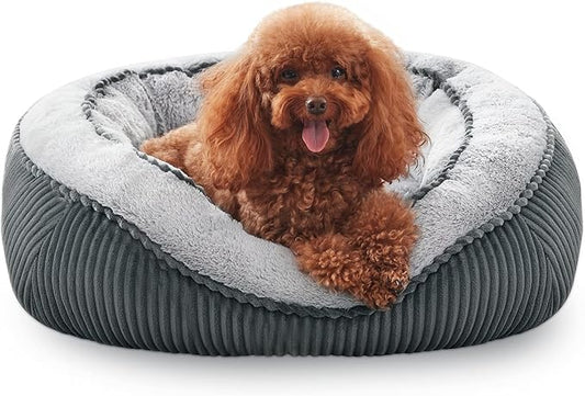 SIWA MARY Dog Beds for Small Medium Large Dogs & Cats. Washable Pet Bed, Orthopedic Dog Sofa Bed, Luxury Wide Side Fancy Design, Soft Calming Sleeping Warming Puppy Bed, Anti-Slip Bottom