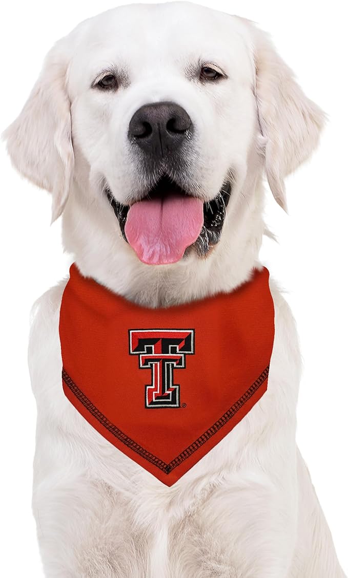 Pets First NCAA Texas TECH Raiders TIE Bandana, Size Large/X-Large. Dog Bandana Scarf Bib for Pet Cat Dog. The Ultimate Game-Day, Party Bandana