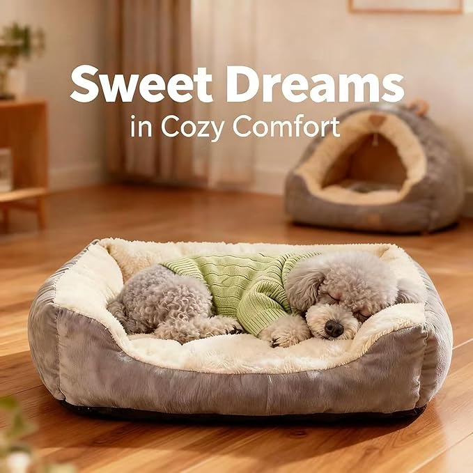 Small/Medium Dog Sweater, Warm Dog Winter Coat w/Sleeves, Comfortable High Neck Premium Dog Clothes for Mini Poodle-Best for Holidays, Daily Walks S Light Green