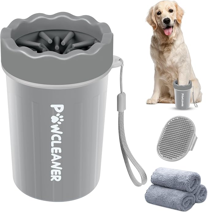 Dog Paw Cleaner, Dog Paw Washer, Paw Muddy Paw Cleaner, Pet Foot Cleaner for Small Medium Large Breed Dogs/Cats (with 3 absorbent towel)