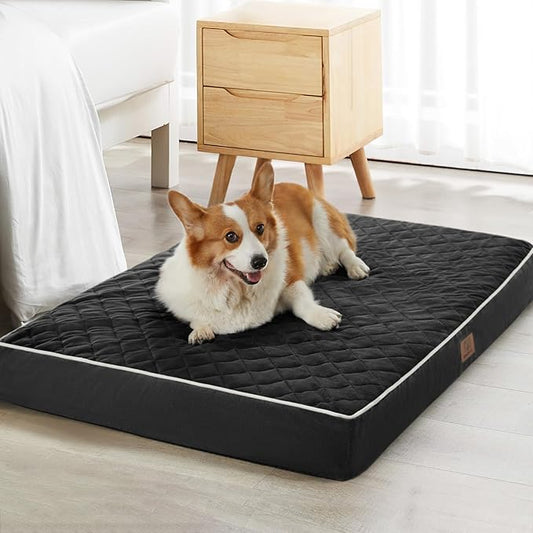 WNPETHOME Orthopedic XXL Dog Beds Large Sized Dog, Waterproof Extra Large Dogs Bed with Removable Washable Cover, Multi-Needle Quilting Dogs Crate Bed
