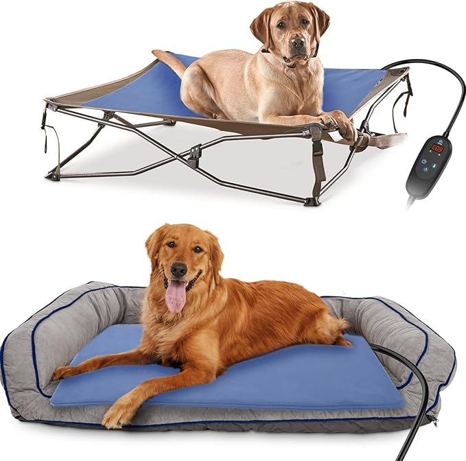 Pet Heating Pad Temperature Adjustment Dog Anti-bite Puppy with Timer Indoor Waterproof Pet Warming Electric Heated Bed Mat Dog