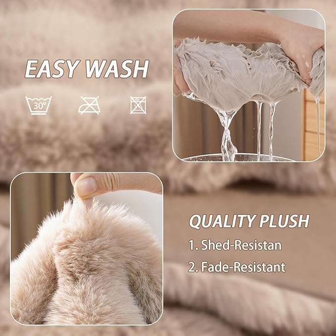 Cat Blankets for Indoor Cats Super Soft Plush Faux Fur Kitten Blankets Machine Washable Reversible Pet Throw Protector for Couch Furniture 21"X 18" Coffee