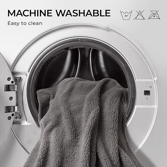 Luciphia Premium Fleece Pet Blanket for Small Medium Dogs Puppy Soft Sherpa Calming Cat Throw Blankets(Grey,57x40 inches)