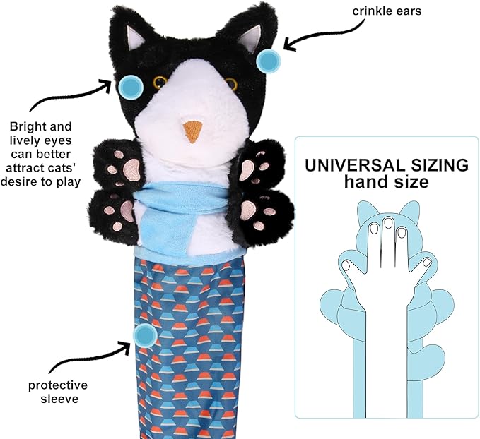 Cat Wrestling Toy Puppet, Essential Cat Wrestling Gloves for Pet Lovers, Cat Ragdoll Wrestler with Tough Padding, Safe and Fun Interactive Game to Relieve Boredom