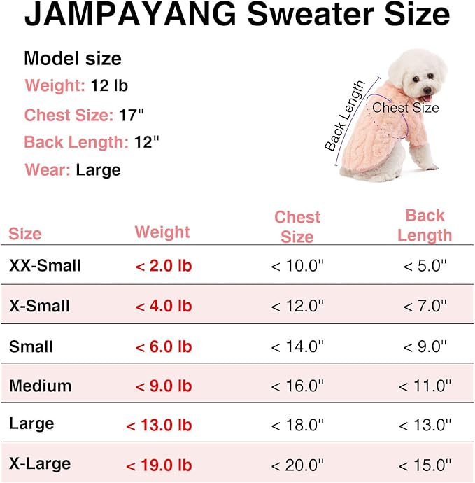 Dog Sweater, 2 Pack Dog Sweaters for Small Dogs or Cats, Girl or Boy, Warm Dog Clothes Shirt Coat for Winter Christmas (Green, Red, Small)