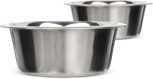 Neater Pet Brands 3.5 Cup (28 oz.) Stainless Steel Dog Bowls, Set of 2 Neater Feeder Replacement Bowls (Medium Deluxe Model), Dog Food Bowl & Water Bowl, Dishwasher Safe Metal Dish for Medium Dogs