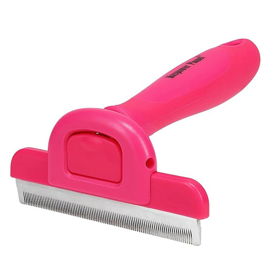 Maxpower Planet Pet Deshedding Brush - Grooming Tool for Dogs and Cats, Reduces Shedding by 95% - Comb for Short and Medium Hair - Pink