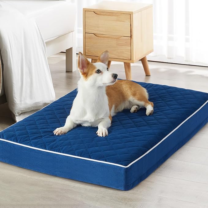 WNPETHOME Orthopedic XL Dog Beds Large Sized Dog, Waterproof Extra Large Dogs Bed with Removable Washable Cover, Multi-Needle Quilting Dogs Crate Bed