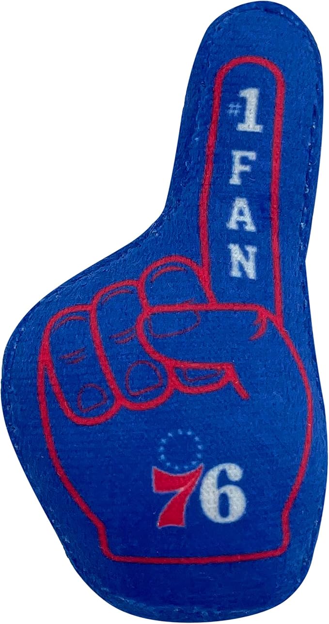 Best Plush CAT Toy - NBA 76ERS Complete Set of 3 Piece Cat Toys Filled with Fresh Catnip. Includes: 1 Jersey Cat Toy, 1 Basketball Cat Toy with Feathers & 1#1 Fan Cat Toy. Beautiful Team Logos