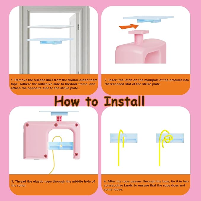 Interactive Hanging Cat Retractable String Toys for Indoor Kittens and Bored Adult Cats with 3 Flying Feathers, Automatic Electric Teaser for Enrichment and Chase, Rechargeable, Pink