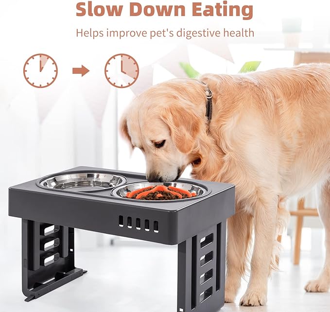 Jaoul Slow Feeder Dog Bowls Insert, Puzzle Slow Feeder Insert with 21 Octopus Suction Cups for Small Breed Dog Food Bowls (4 inch, Orange)