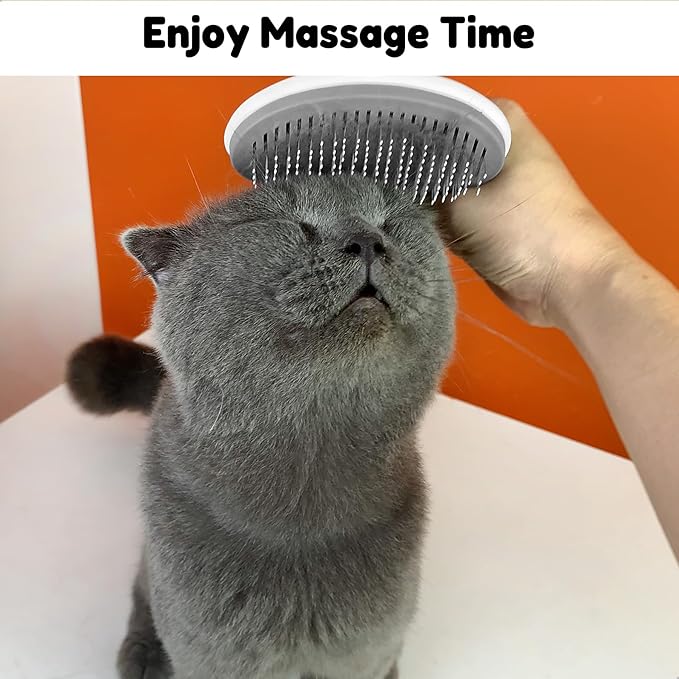 Cat Brush Dog Hair Brush for Shedding, Self Cleaning Pet Grooming Brush, Skin Friendly Grooming Tool, Pet Hair Removal Comb Suitable for Dog Cat and Rabbit