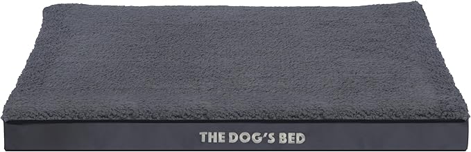 The Dog’s Bed Orthopedic Dog Bed, Large Grey Plush, Waterproof, Supportive Dog Bed with Washable Replaceable Covers