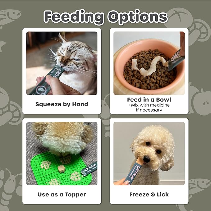 Choolip Squeeze Vita Stick Lickable Cat and Dog Treats – 7-Count Liver Support Sticks with Multivitamins, Soft Squeezable Paste for All Life Stages, Supporting Liver Health