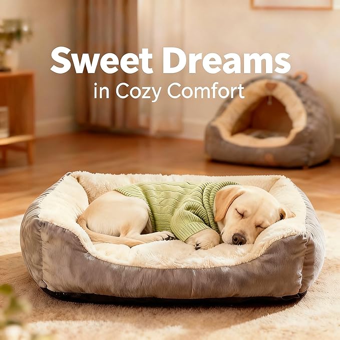 Medium/Large Dog Sweater, Warm Dog Winter Coat w/Sleeves, Comfortable High Neck Premium Dog Clothes for Labrador-Best for Holidays, Daily Walks XL Light Green