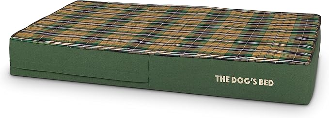 The Dog’s Bed Orthopedic Memory Foam Dog Bed, XL Green Tartan, Pain Relief for Arthritis, Hip & Elbow Dysplasia, Post Surgery, Lameness, Supportive, Calming, Waterproof Washable Cover