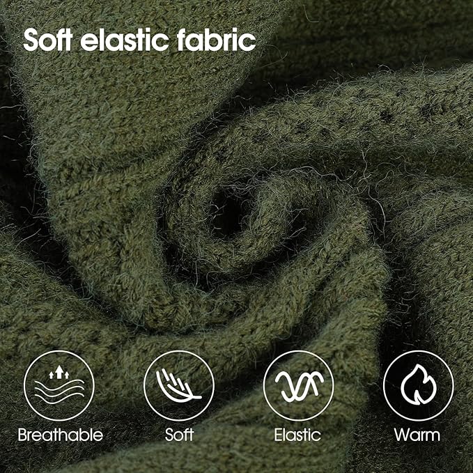 SAWMONG Dog Sweater for Large Dogs, Turtleneck Knitted Pullover Sweater Sweatshirt, Classic Winter Warm Pet Sweater for Boy Girl Pet Chihuahua, French Bulldog, Golden Retriever, Pug, Cat (Green, 2XL)