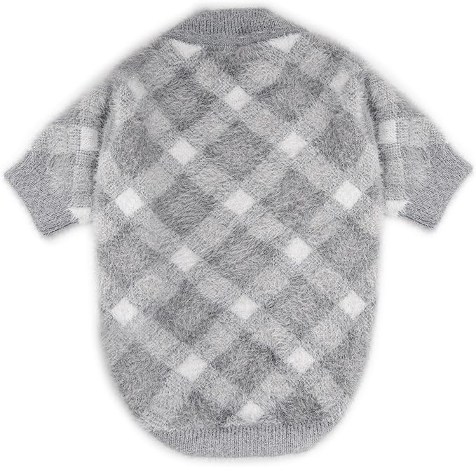 Dog Sweater, 2-3 Pack Warm Soft Pet Clothes for Puppy, Medium Large Cat, Girl or Boy, Shirt for Winter Christmas (Grey, Medium)