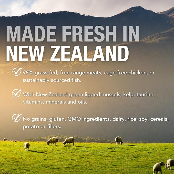 Feline Natural New Zealand Canned Catfood Wet Food, High-Meat, Low-Carb, & Grain Free Cat Food Wet, Chicken & Venison Feast, 3 oz, Pack of 24