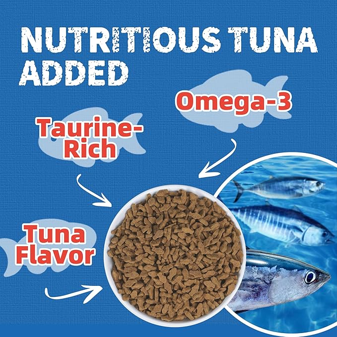 Just Try 16 OZ Tuna Cat Treats for Indoor Cats Training Treats with Real Tuna Omega-3 for Cats Joint Support & Skin Coat Health & Dental Care