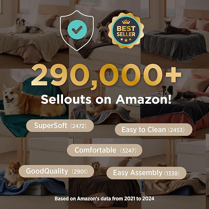 Bedsure Cat Blanket for Indoor Cats - Waterproof Calming Cat Blankets for Couch Protection, Sherpa Fleece Pet Blanket, Soft Plush Reversible Throw Furniture Protector, 50"x40", Blue