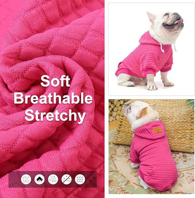 BEAUTYZOO Dog Hoodie for Small Medium Large Dogs, Winter Fall Warm Dog Clothes for Puppy S M Sized Dogs Girl Boy, Dog Sweater Shirt Hoodies with Pocket Bulldog Pitbull Cat Clothing Coat