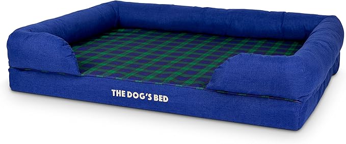 The Dog’s Bed, XL Black Watch Tartan, Memory Foam, Pain Relief: Arthritis, Hip & Elbow Dysplasia, Post Surgery, Lameness, Supportive, Calming, Waterproof Washable Cover