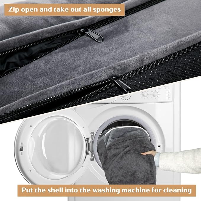 Comfort Expression Orthopedic Dog Bed for Medium Dogs 30x20 Inch, Waterproof Supportive Egg Crate Foam Medium Pet Bed with Removable Bolster, Dog Couch with Washable Cover & Non-Slip Bottom, Dark Grey