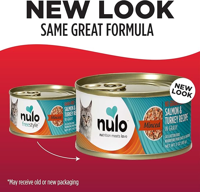 Nulo Salmon & Turkey Grain-Free Minced Wet Canned Cat Food, 3 Ounce (Pack of 24)