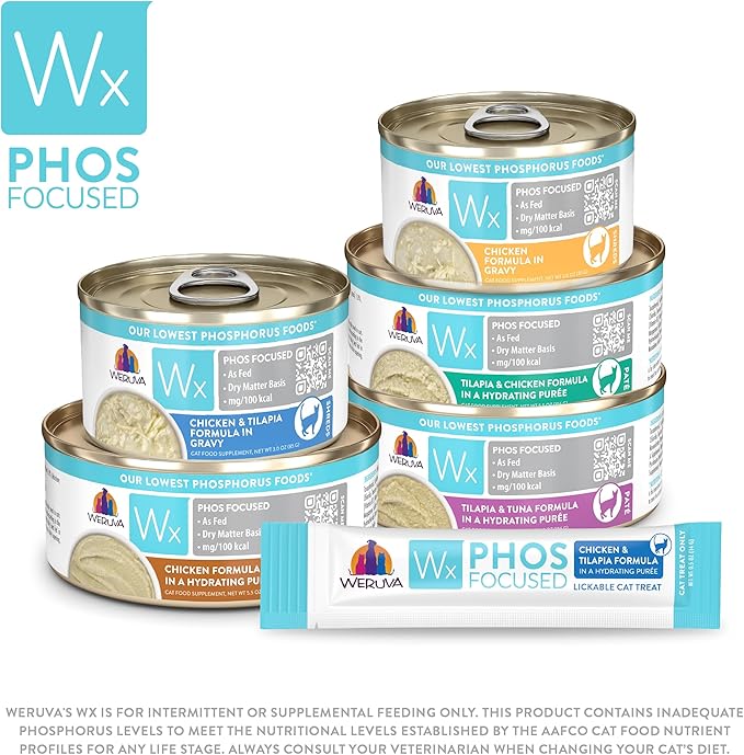 Weruva Wx Phos Focused Pate Formulas 5.5oz Can Variety Pack, Pack of 12