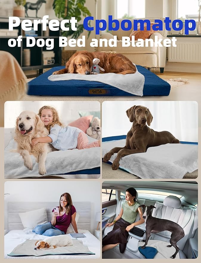 Sytopia 42" Indestructible Chew-Proof Dog Bed XL, Outdoor Waterproof Pet Bed for Extra Large Dogs, Washable, Orthopedic, Dog Crate Pad, Supports up to 100 lbs, Dark Gray