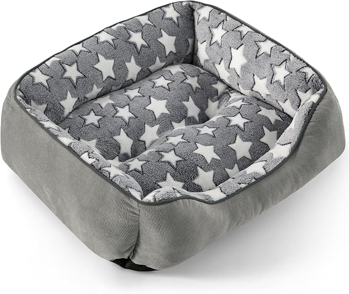 SIWA MARY Dog Bed Medium Size Dog,Waterproof Dog Sofa Beds,Comfort Dog Beds for Medium Dogs with Non-Slip Botttom,S Plus(25"x21"x8") Dark Grey
