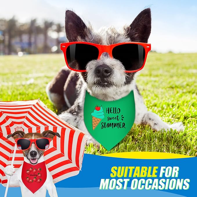 Frienda 12 Pcs Plain Dog Bandanas Blank Puppy Adjustable Triangle Solid Color Dog Bandanas Multicolor Puppy Scarf Heat Transfer Washable Handkerchief(80 x 55 x 55 cm,Basic Color)