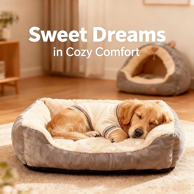 Medium/Large Dog Sweater, Warm Dog Winter Coat w/Sleeves, Comfortable High Neck & Leash Hole, Premium Dog Clothes for Golden Retriever-Best for Holidays, Daily Walks XXL White