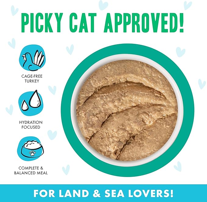 B.F.F. Play - Best Feline Friend Paté Lovers, Aw Yeah!, Turkey & Tuna Tweet Me! with Turkey & Tuna, 5.5oz Can (Pack of 8)