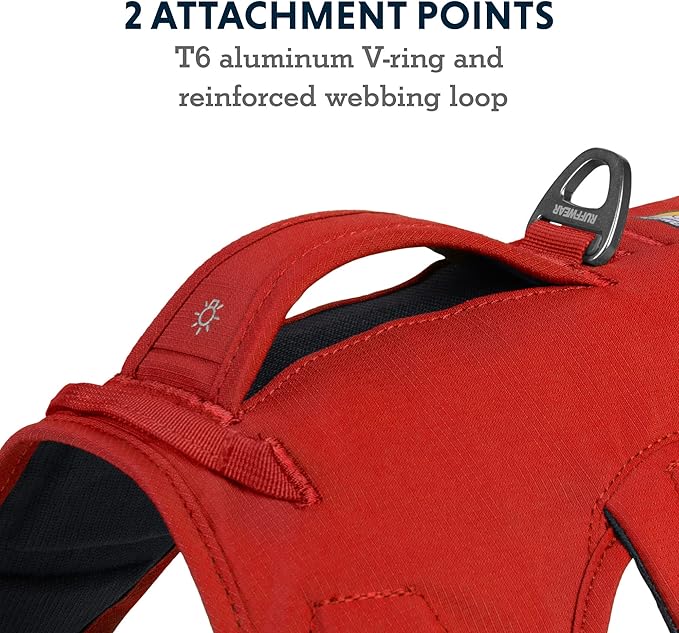 Ruffwear, Web Master, Multi-Use Support Dog Harness, Hiking and Trail Running, Service and Working, Everyday Wear, Red Sumac, Medium
