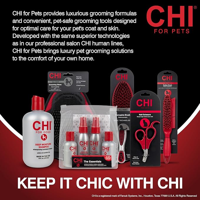 CHI for Dogs Deep Moisture Shampoo - Professional Dog Grooming Formula for Dry Coats - Hydrating and Nourishing Wash in Gallon Size for All Breeds and Hair Types, 128 Fl Oz